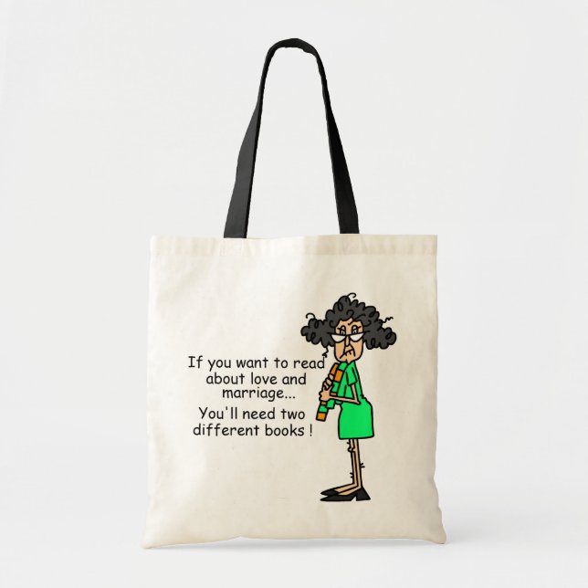 Bolsa Tote Humor do amor e do casamento (Frente)