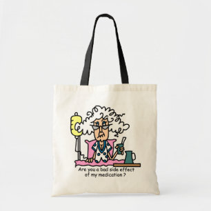 Bolsa Tote Humor do efeito secundário da medicamentação