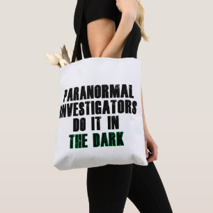 Bolsa Tote Humor dos Investigadores Paranormais (Preto)