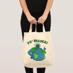 Bolsa Tote Humor engraçado do planeta do Mama Dia da Terra de