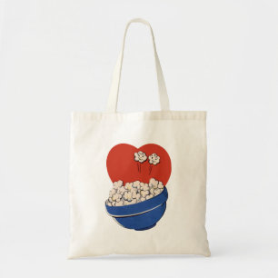Bolsa Tote Humor Fofo Retrô, Tigela de Pipoca para o Cinema!