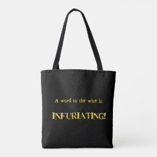 Bolsa Tote Humor 'Palavra aos Sábios' Divertido