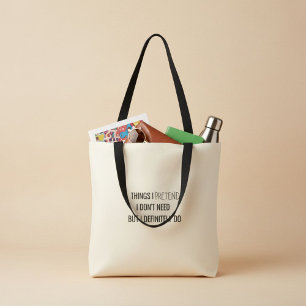 Bolsa Tote Humor sarcasmo engraçado citação espirituosa