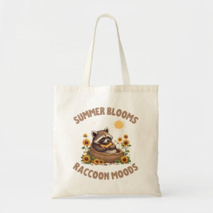 Bolsa Tote Humores de Guaxinim de Flores de Verão