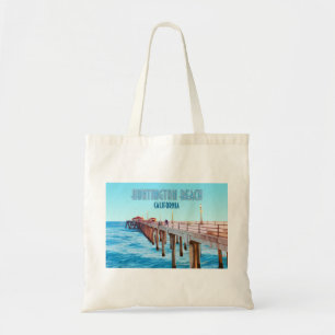 Bolsa Tote Huntington Beach Pier California Vintage