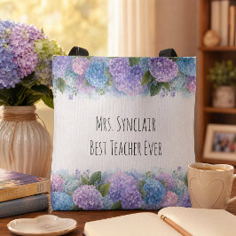 Bolsa Tote Hydrangea Personalizada Agradecimento ao Professor