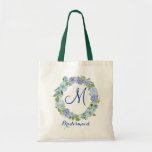 Bolsa Tote Hydrangeas Azul Floral Bridesman Tote Bag<br><div class="desc">Dê à sua festa noiva um saco de tote que os fará sentir-se totalmente lisonjeados! Estes bolsas vêm personalizados para dizer qualquer coisa que você gostaria. Para mais personalização,  clique no link "personalizar mais" e use nossa ferramenta design para modificar esse modelo.</div>