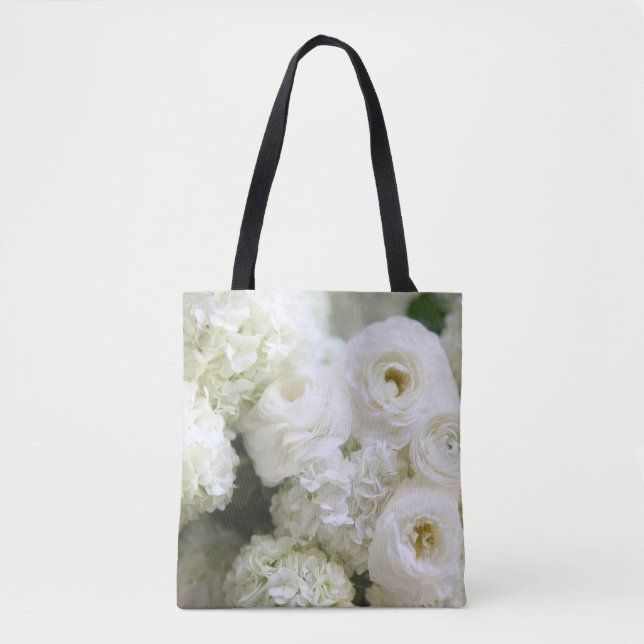 Bolsa Tote Hydrangeas e ranúnculo (Frente)