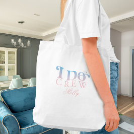 Bolsa Tote I Do Crew Pastel Modern Font Tote Bag