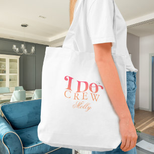 Bolsa Tote I Do Crew Sunset Modern Font Bag