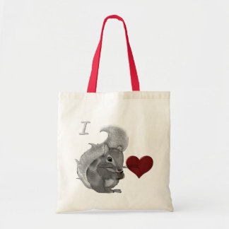 Bolsa Tote I Heart Baby Squirrels Felpudo Animal