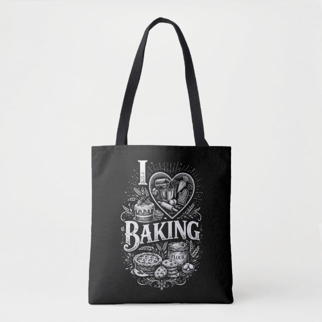 Bolsa Tote I Heart Baking (Frente)