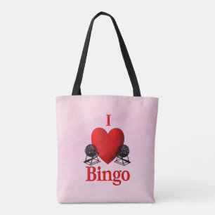 Bolsa Tote I Heart Bingo Pink