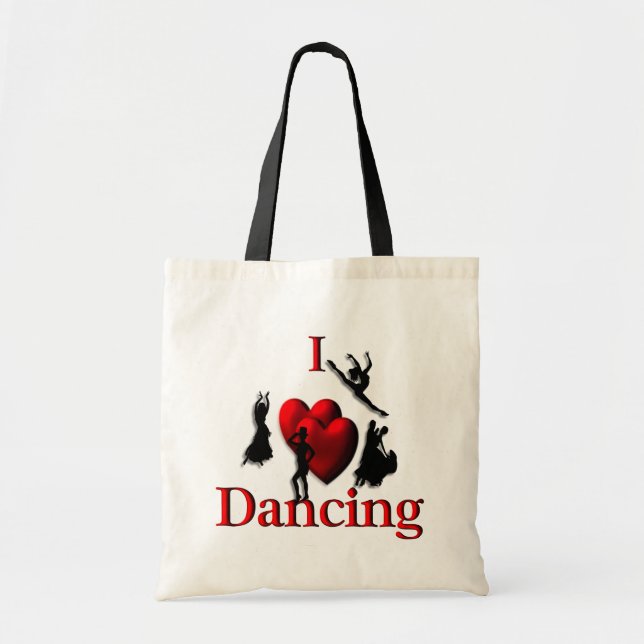 Bolsa Tote I Heart Dancing (Frente)