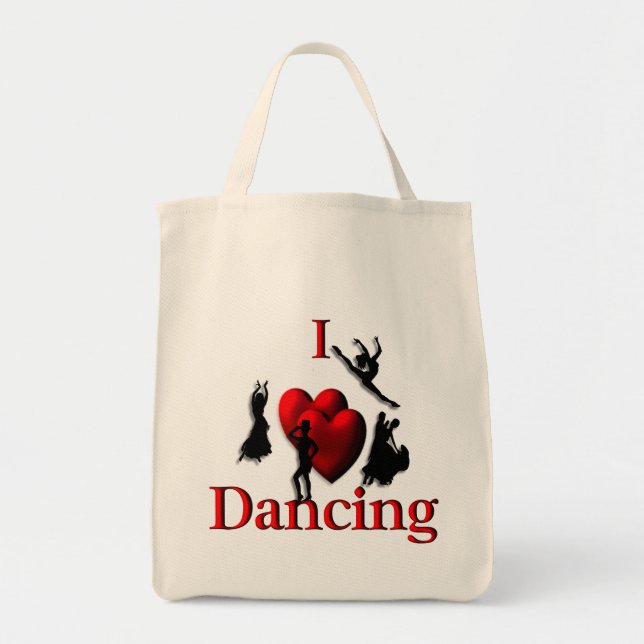 Bolsa Tote I Heart Dancing Both Sides (Frente)