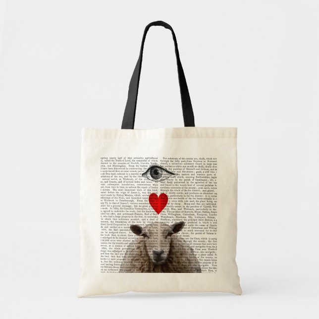 Bolsa Tote I Heart Ewe (Frente)
