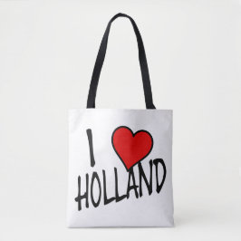 Bolsa Tote I Heart Holland bk em wt stcnt