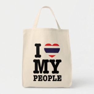 Bolsa Tote I Heart (Love) My Thai Pessoas