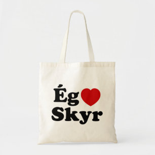 Bolsa Tote I Heart (Love) Skyr [Ég Elska Skyr] Islandês