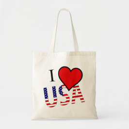 Bolsa Tote I Heart USA overlay btcnt