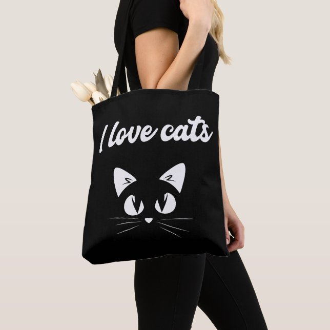 Bolsa Tote "I love Cats" (Close Up)