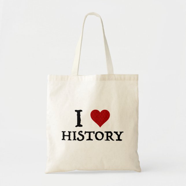 Bolsa Tote I Love (Heart) History (Frente)