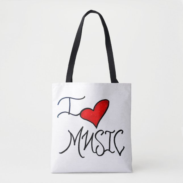 Bolsa Tote I Love Music (Frente)