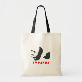 Bolsa Tote I Love Panda (Preto)