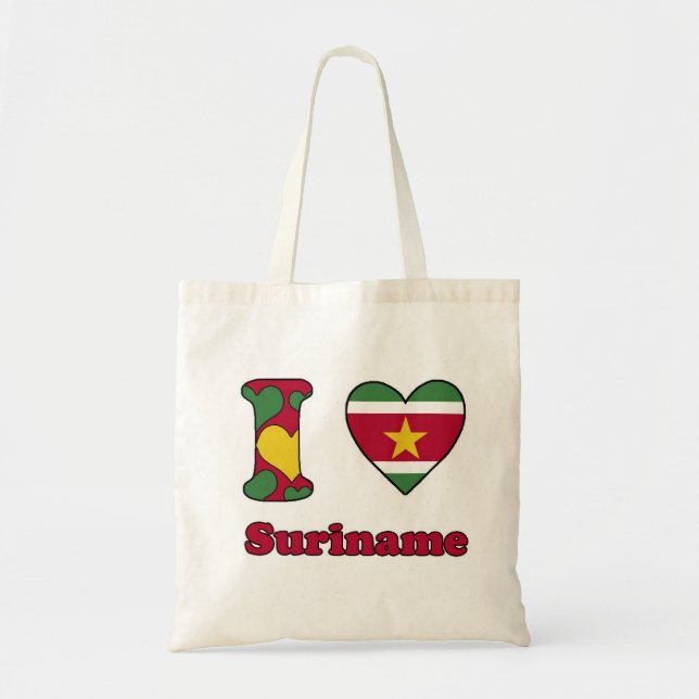 Bolsa Tote I love Suriname (Frente)