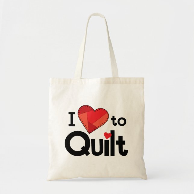 Bolsa Tote I Love to Quilt Tote Bag – Quilter’s Everyday Bag (Frente)