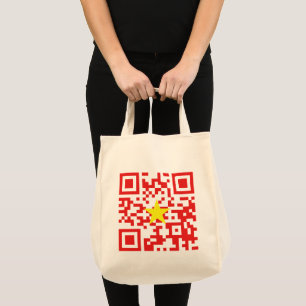 Bolsa Tote I Love Vietnam (Tôi Yêu Viet Nam) Flag QR