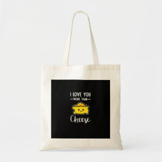 Bolsa Tote I Love You More Than Cheese Funny Kawaii Valentine