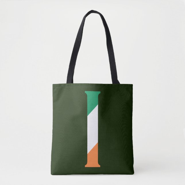 Bolsa Tote I Monograma sobreposto à Irish Flag stcnt (Frente)