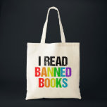 Bolsa Tote I Read Banned Books Rainbow<br><div class="desc">I read banned books. A cool rainbow tote bag for people who like reading LGBTQ novels and other things that have been removed from the school library. A cute liberal gift.</div>