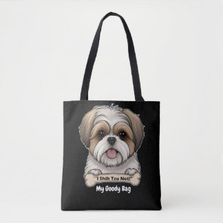 Bolsa Tote "I Shih Tzu Not"™ 2 Sided Deluxe My Goody Tot Bag 