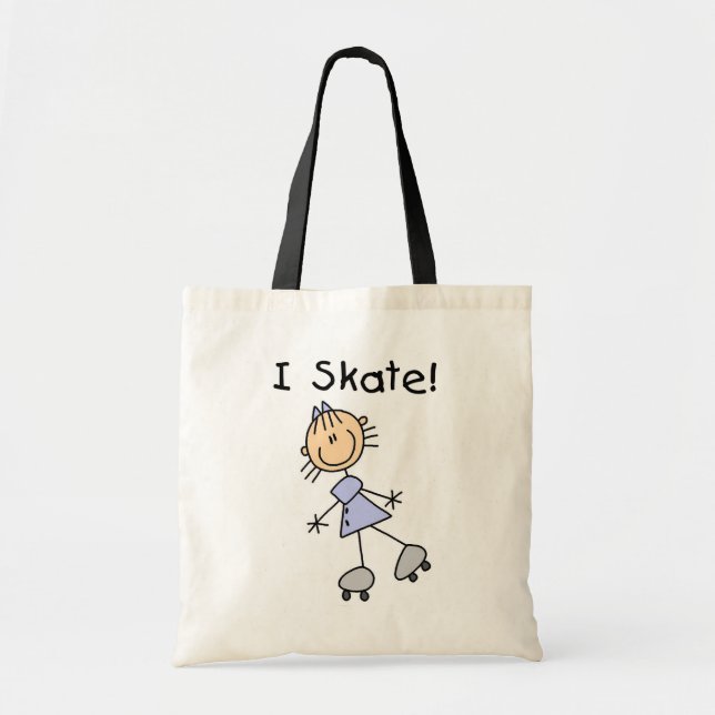 Bolsa Tote I Skate - Rapariga Roller Skater (Frente)
