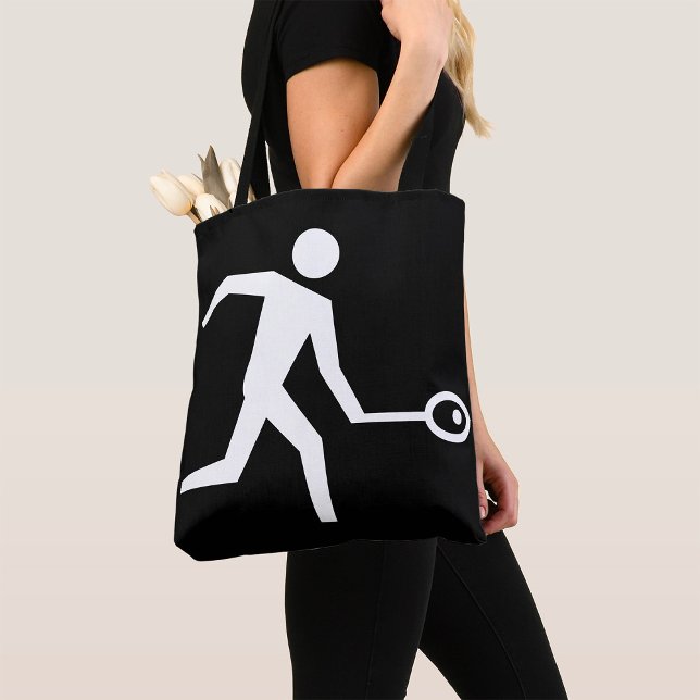 Bolsa Tote Ícone de Jogador de Squash (Criador carregado)