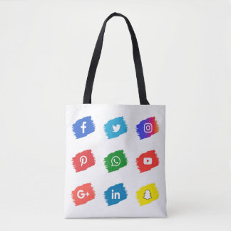 Bolsa Tote Ícone de mídia social