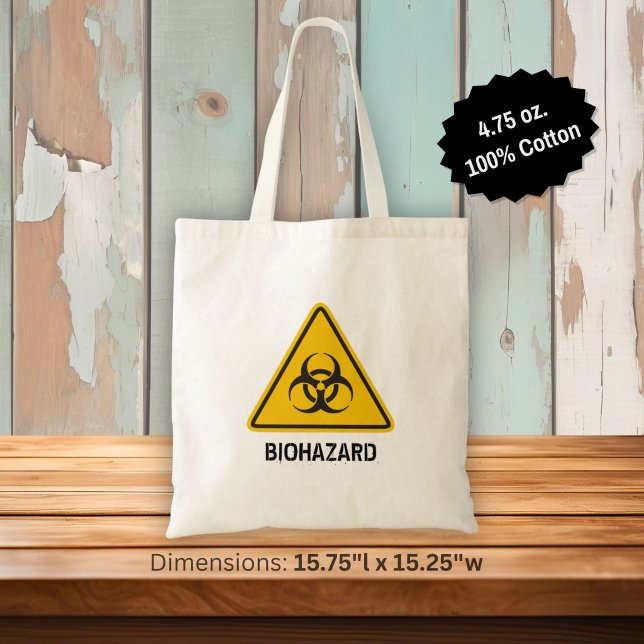 Bolsa Tote Ícone de risco biológico (Criador carregado)