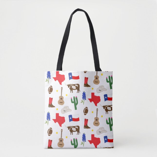 Bolsa Tote Ícones do Texas (Frente)