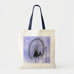 Bolsa Tote Iconic London Attração Caneta e Ink Blue Violet 