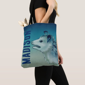 Bolsa Tote Icy Blue Feralcore Opossum Anxiety Bag