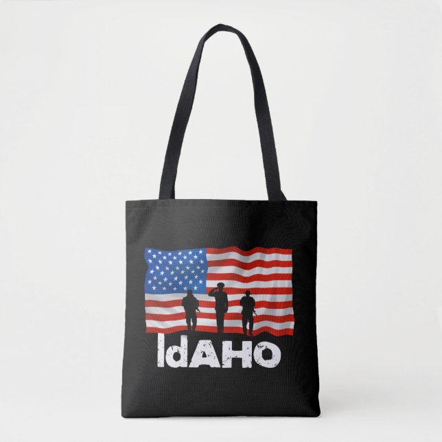 Bolsa Tote Idaho American Flag (Frente)