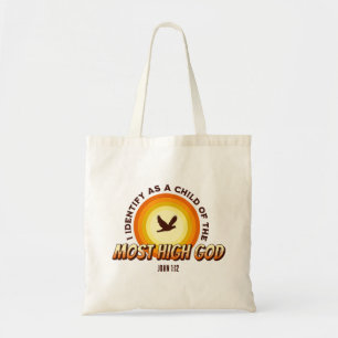 Bolsa Tote IDENTIFICO CRIANÇA DA MAIOR DEUS Vintage Sunset