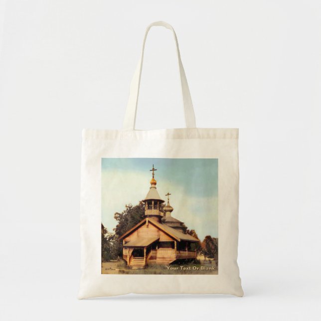 Bolsa Tote Igreja Russa Wooden (Frente)