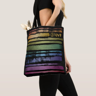 Bolsa Tote Igualdade Amor Pincel Arco-Íris Trave LGBTQ ID656