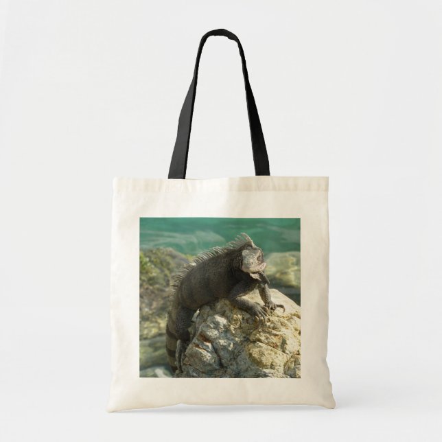 Bolsa Tote Iguana nas Rochas em St. Thomas (Frente)