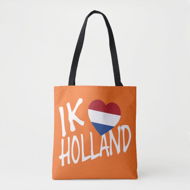 Bolsa Tote Ik Heartflag Holland com ou stcnt (Frente)