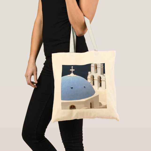 Bolsa Tote Ilha da Grécia de Santorini Tote Bag (Frente (produto))