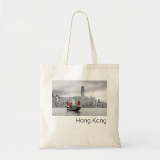 Bolsa Tote Ilha de Hong Kong - Skyline Vintage Panorama Souve